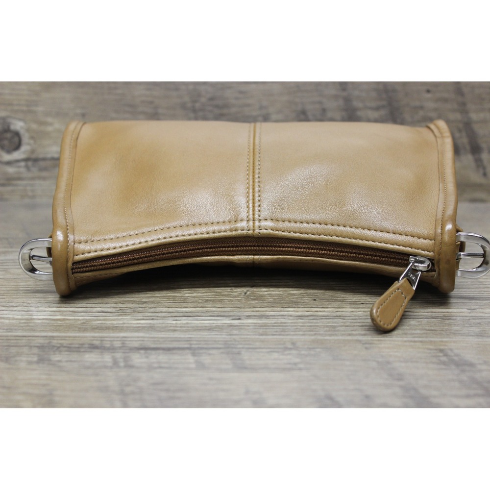 Coach Vintage Leather Shoulder Bag Women's Small Toffee Tan Zip Purse‎ 4104 - Picture 10 of 16